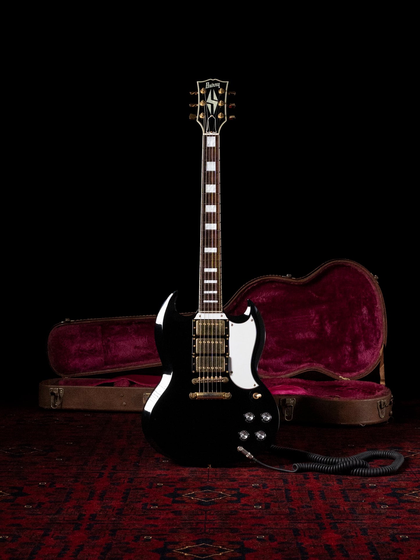 1989–1992 Burny RSG-70 '63 SG Custom, Revival, RSG-75, Gold Hardware, Black
