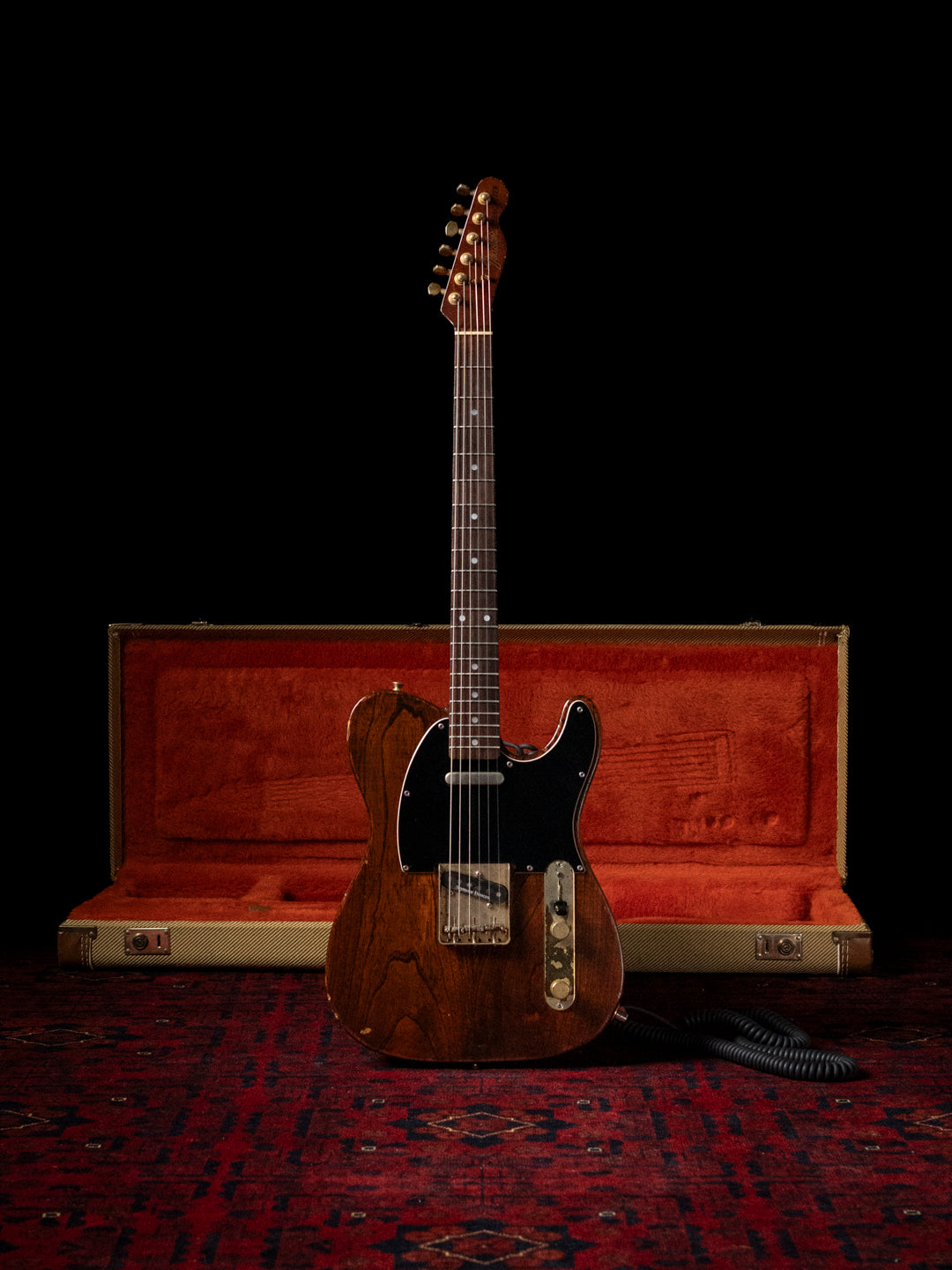 1991 Fender Order TL72-63, Lacquer Refinish ('69 All Rosewood Telecaster style), Matte Brown (MBR), Gold Hardware