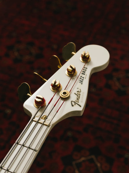 1989 Fender "Order Made" JB75-900 Jazz Bass, Gold Hardware, Fully Painted, Snow White