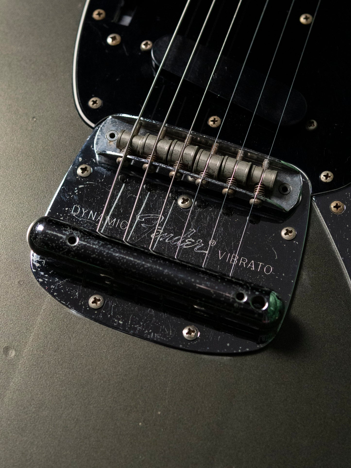 2002 Fender MG69-85 Mustang, Atomic Silver (ASV), Matching Headstock, Fully Painted Neck, Non-Catalog, Limited Edition