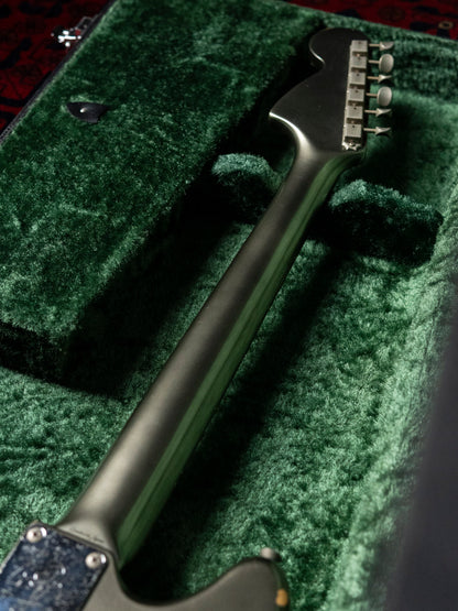 2002 Fender MG69-85 Mustang, Atomic Silver (ASV), Matching Headstock, Fully Painted Neck, Non-Catalog, Limited Edition