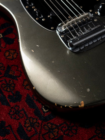 2002 Fender MG69-85 Mustang, Atomic Silver (ASV), Matching Headstock, Fully Painted Neck, Non-Catalog, Limited Edition