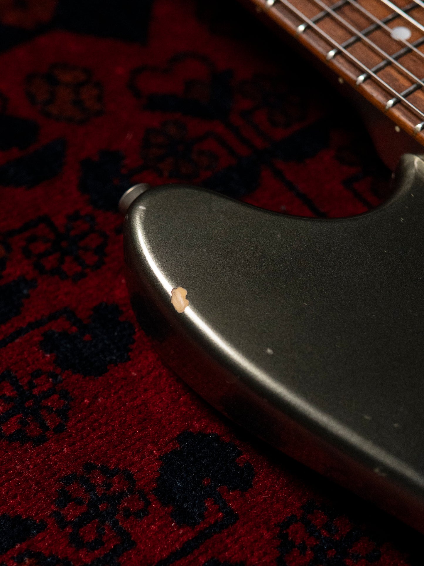 2002 Fender MG69-85 Mustang, Atomic Silver (ASV), Matching Headstock, Fully Painted Neck, Non-Catalog, Limited Edition
