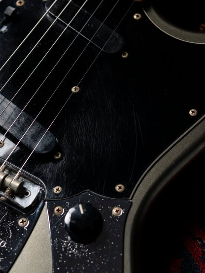 2002 Fender MG69-85 Mustang, Atomic Silver (ASV), Matching Headstock, Fully Painted Neck, Non-Catalog, Limited Edition