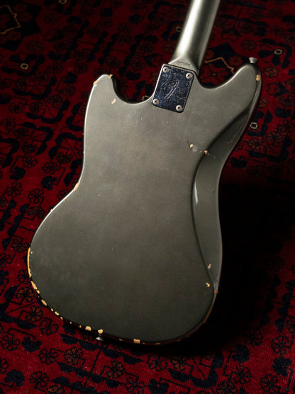 2002 Fender MG69-85 Mustang, Atomic Silver (ASV), Matching Headstock, Fully Painted Neck, Non-Catalog, Limited Edition