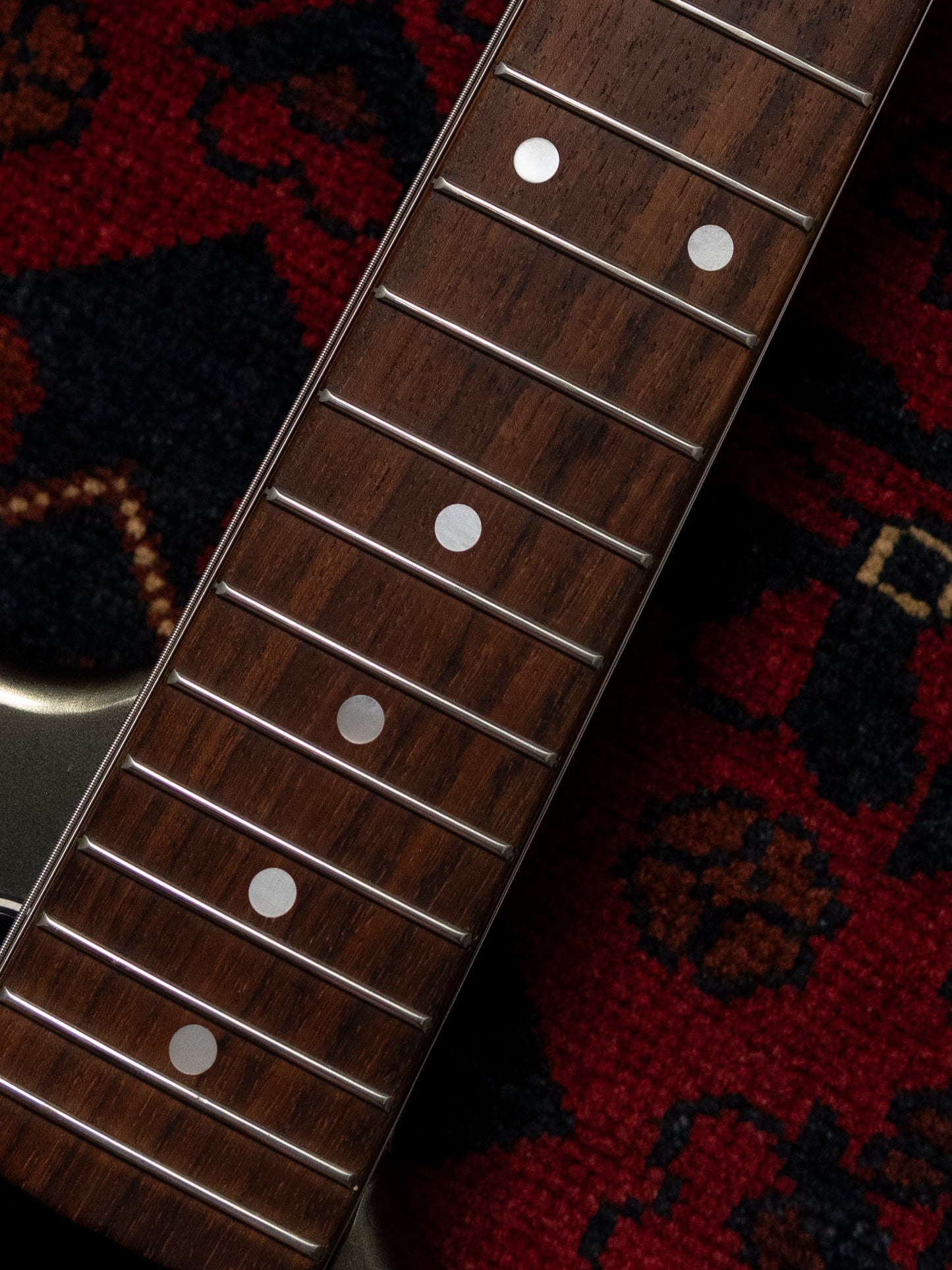 2002 Fender MG69-85 Mustang, Atomic Silver (ASV), Matching Headstock, Fully Painted Neck, Non-Catalog, Limited Edition