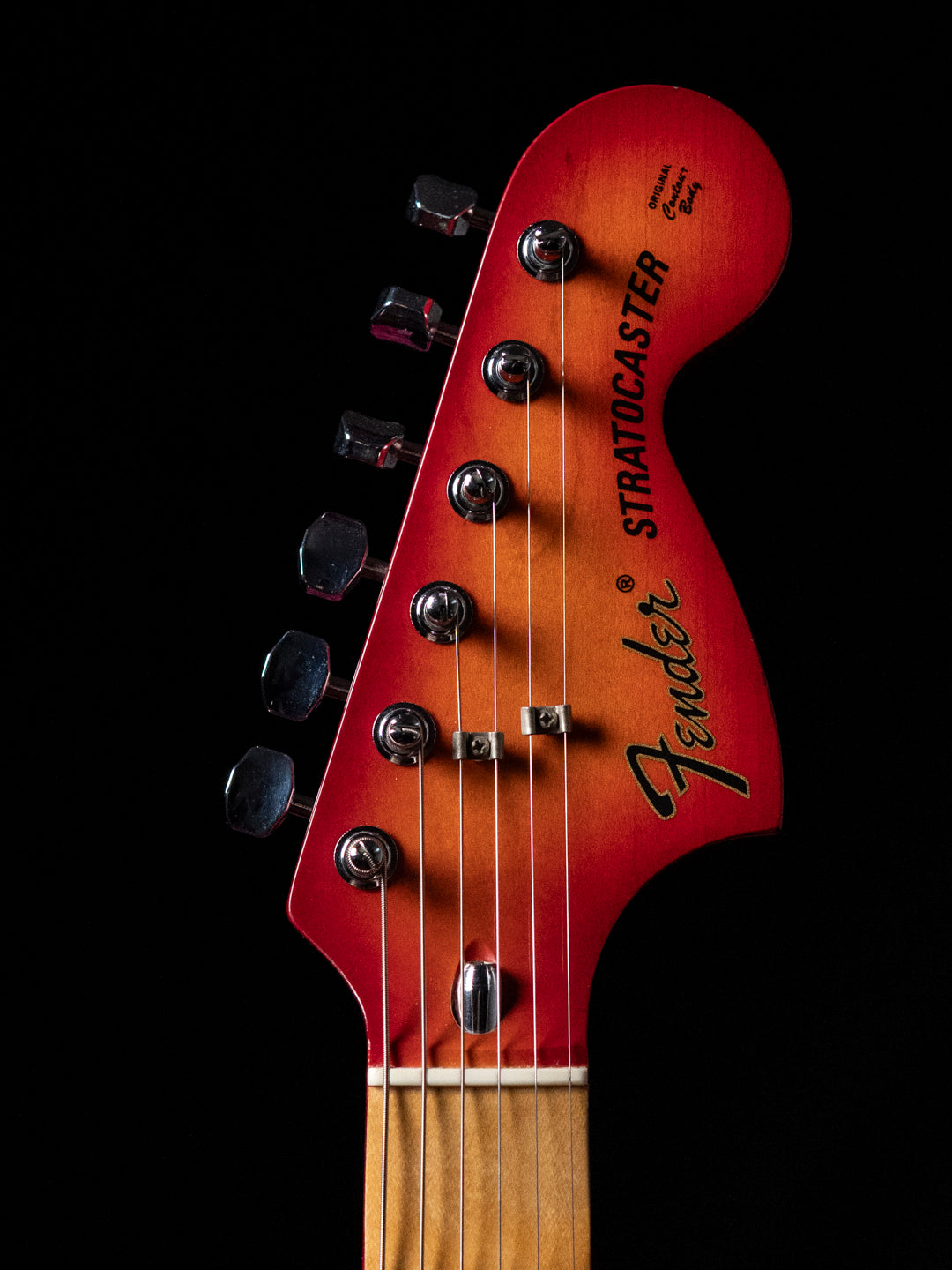 1986 Fender Order Made ST72-115, Custom Made, Scalloped, Painted Neck, Cherry Red Sunburst (CRS)