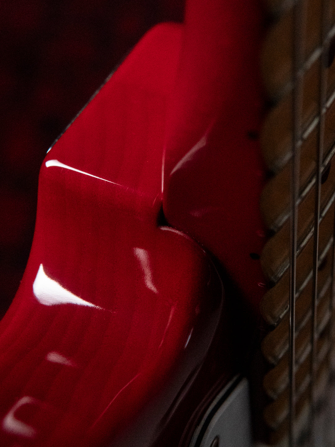 1986 Fender Order Made ST72-115, Custom Made, Scalloped, Painted Neck, Cherry Red Sunburst (CRS)