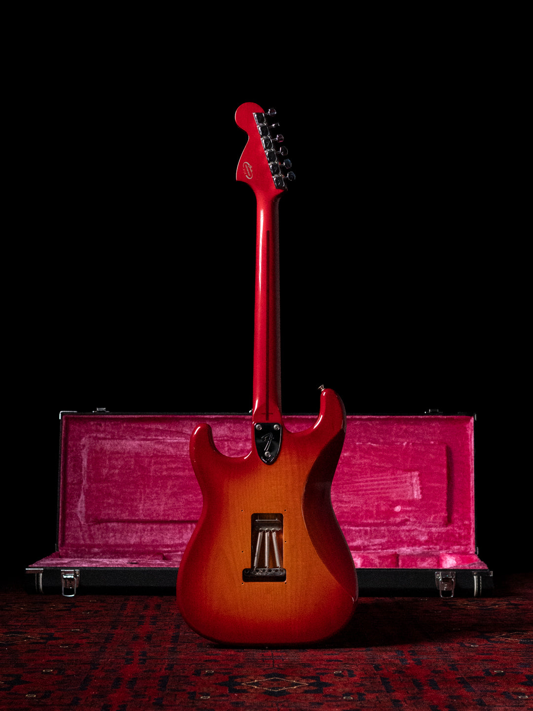 1986 Fender Order Made ST72-115, Custom Made, Scalloped, Painted Neck, Cherry Red Sunburst (CRS)