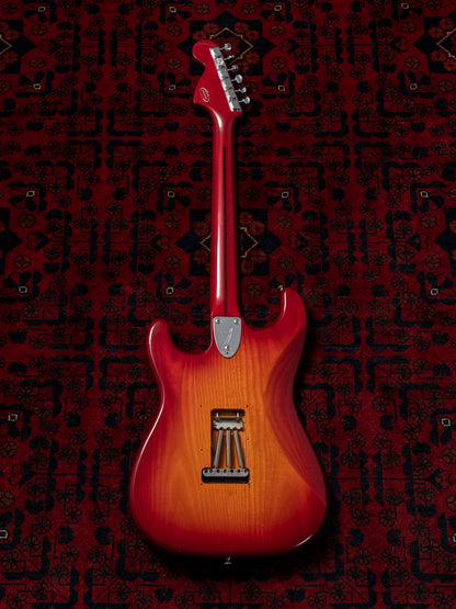 1986 Fender Order Made ST72-115, Custom Made, Scalloped, Painted Neck, Cherry Red Sunburst (CRS)
