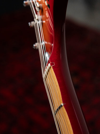 1986 Fender Order Made ST72-115, Custom Made, Scalloped, Painted Neck, Cherry Red Sunburst (CRS)