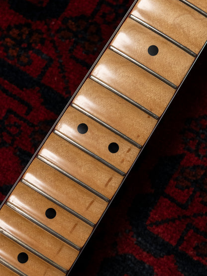 1986 Fender Order Made ST72-115, Custom Made, Scalloped, Painted Neck, Cherry Red Sunburst (CRS)