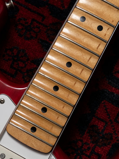 1986 Fender Order Made ST72-115, Custom Made, Scalloped, Painted Neck, Cherry Red Sunburst (CRS)