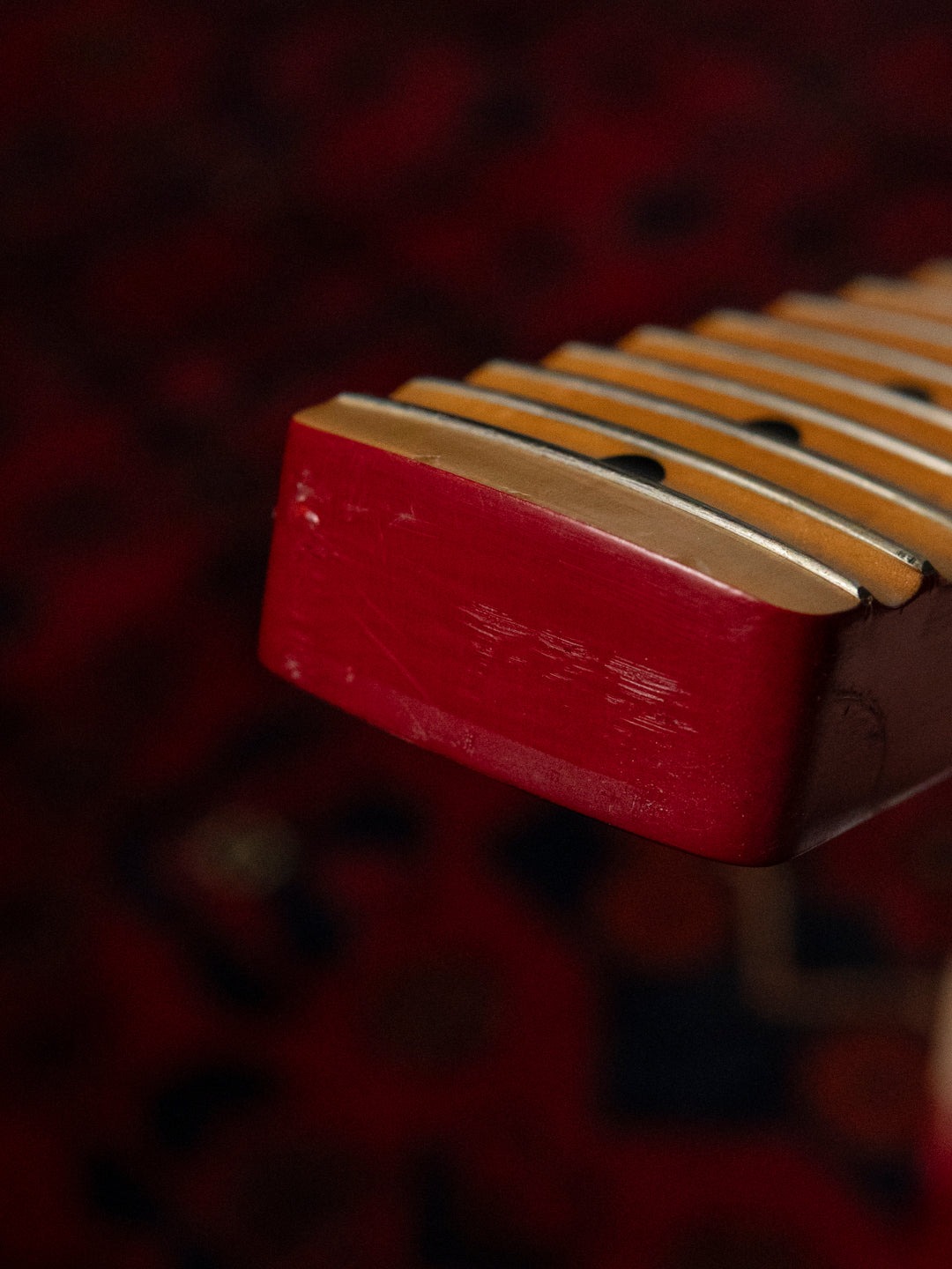 1986 Fender Order Made ST72-115, Custom Made, Scalloped, Painted Neck, Cherry Red Sunburst (CRS)