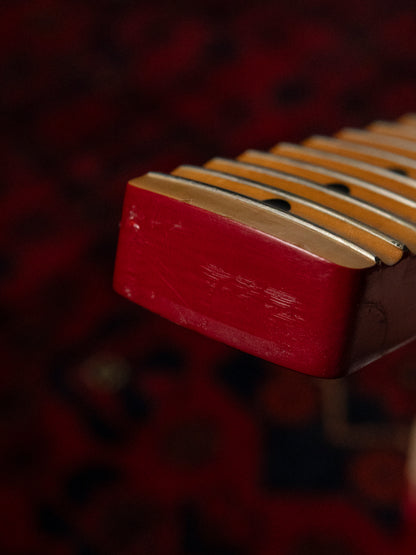 1986 Fender Order Made ST72-115, Custom Made, Scalloped, Painted Neck, Cherry Red Sunburst (CRS)