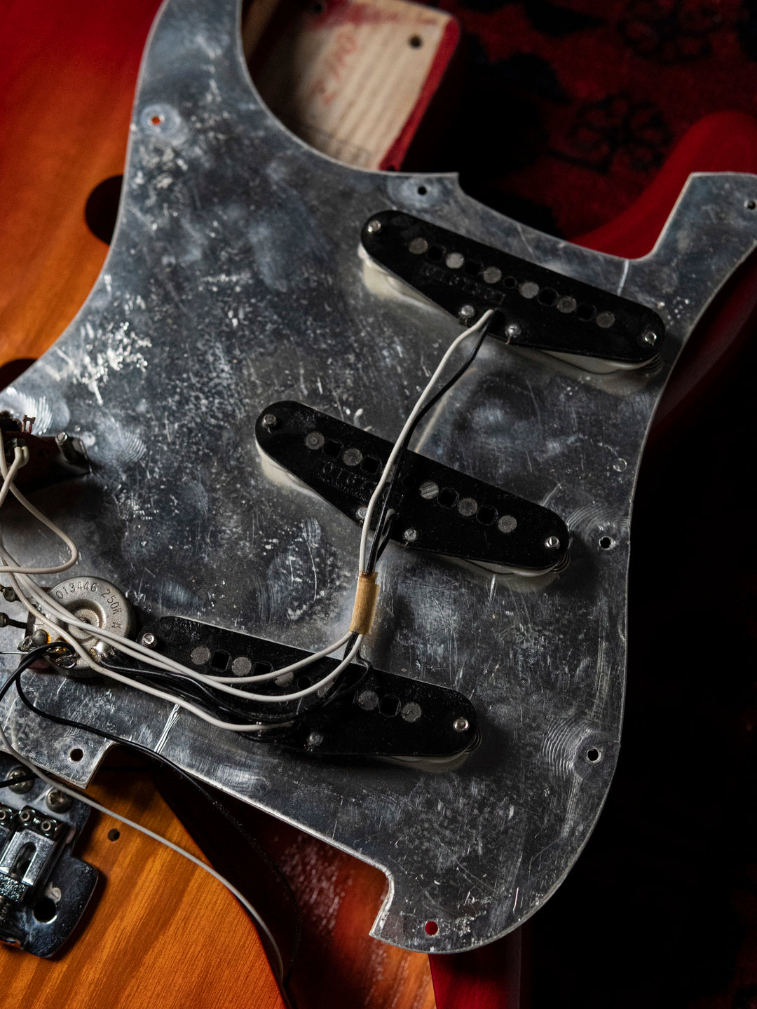 1986 Fender Order Made ST72-115, Custom Made, Scalloped, Painted Neck, Cherry Red Sunburst (CRS)