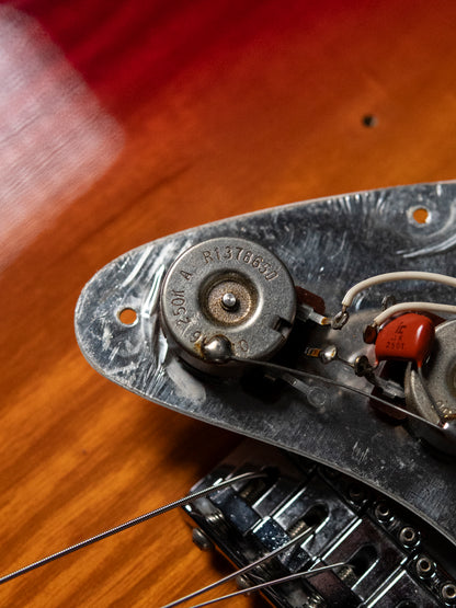 1986 Fender Order Made ST72-115, Custom Made, Scalloped, Painted Neck, Cherry Red Sunburst (CRS)
