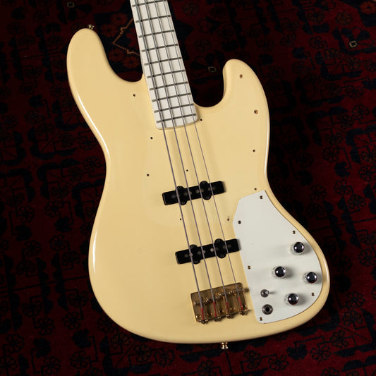 1989 Fender "Order Made" JB75-900 Jazz Bass, Gold Hardware, Fully Painted White