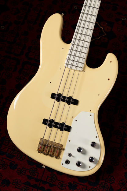 1989 Fender "Order Made" JB75-900 Jazz Bass, Gold Hardware, Fully Painted White